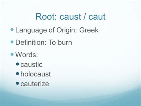 caust definition.
